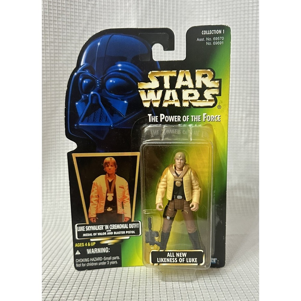 Kenner Star Wars Luke Skywalker In Ceremonial Outfit Green Card Action Figure